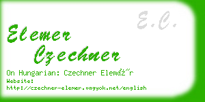 elemer czechner business card